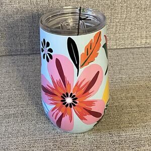 New Kate Spade Floral New York Stainless Steel Tumbler Insulated 16oz. Wine NWT